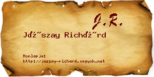 Jászay Richárd névjegykártya