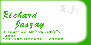 richard jaszay business card